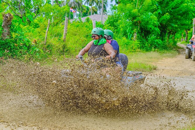 4X4 ATV adventure in Punta Cana to the cenote and Macao beach - Stop 1 at Dominican Pride Travel area: a culture break before the ride gets messy