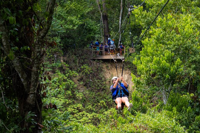 7 Waterfalls & 5 Zip Lines Shore Excursion Amber Cove & Taino Bay - Five zip lines and two suspension bridges: your aerial confidence test
