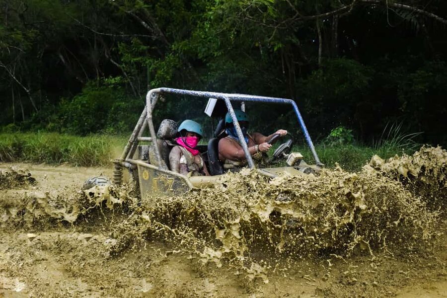 7 Waterfalls Tour and Dune Buggy in Puerto Plata Dom Rep. - The seven waterfalls: rocks, slides, and safety vests
