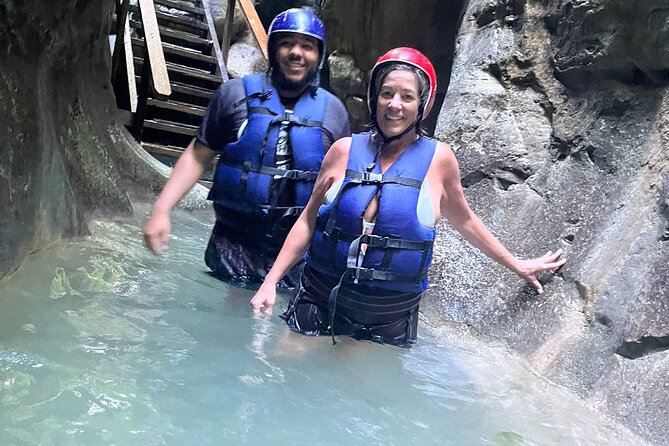 Adventure in the Damajagua Falls - Safety gear and the guide who stays with you
