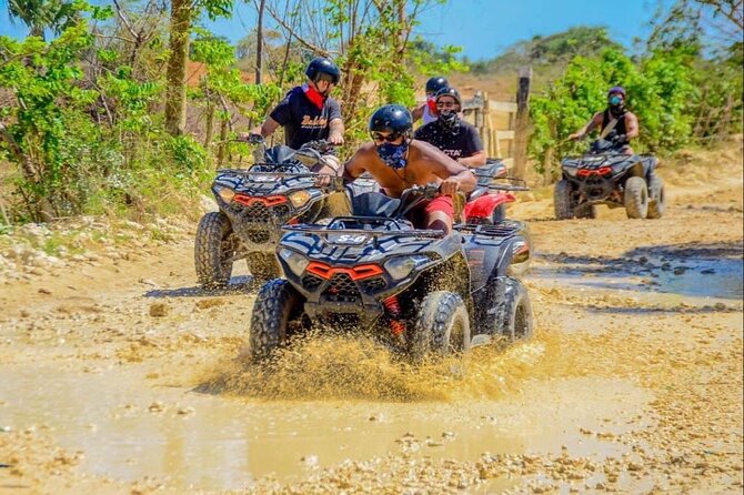 ATV through the cenote jungle, chocolate tasting AND coffee - ATV ranch start at Rancho Adventure Boogies: safety first, then the ride