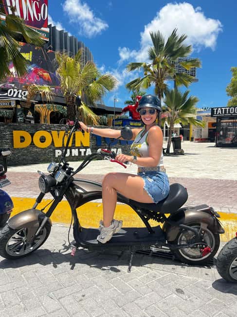 Bavaro Punta Cana: City Tour with Harley models E-Scooters - Downtown Punta Cana at La Casita de Yeya and Mixology Bar Lab