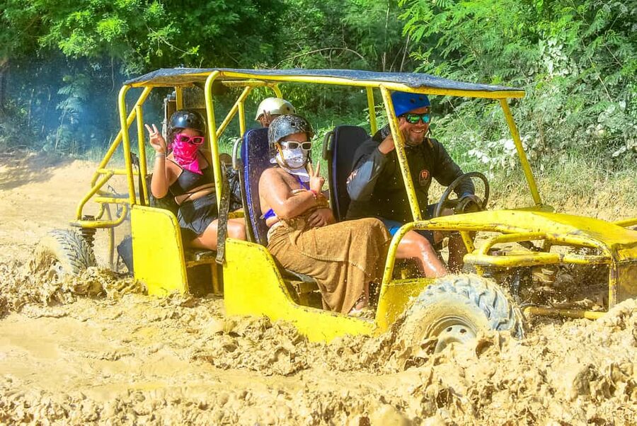 Buggy Tour in Punta Cana: Mamajuana - Coffee - Swimming in Cenote and Macao Beach - Cenote swim in a natural cave with crystal-clear water