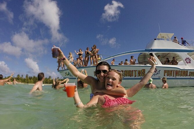 Catamaran party in Punta Cana with open bar, music and more - Arrecife de Coral Snorkel Time: Clear Water and Short Swim