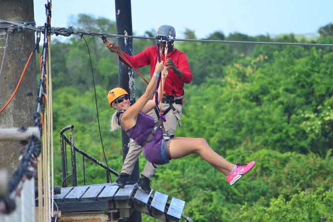 COMBO: Zip Line, Cenote Blue Lagoon, Jungle River &Waterfall Pool - A jungle-park combo built for both thrills and downtime