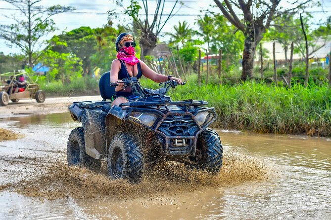 Enjoy ATV and Buggy Without Limits - The sea sky pool stop: shallow fun with a sandy bottom