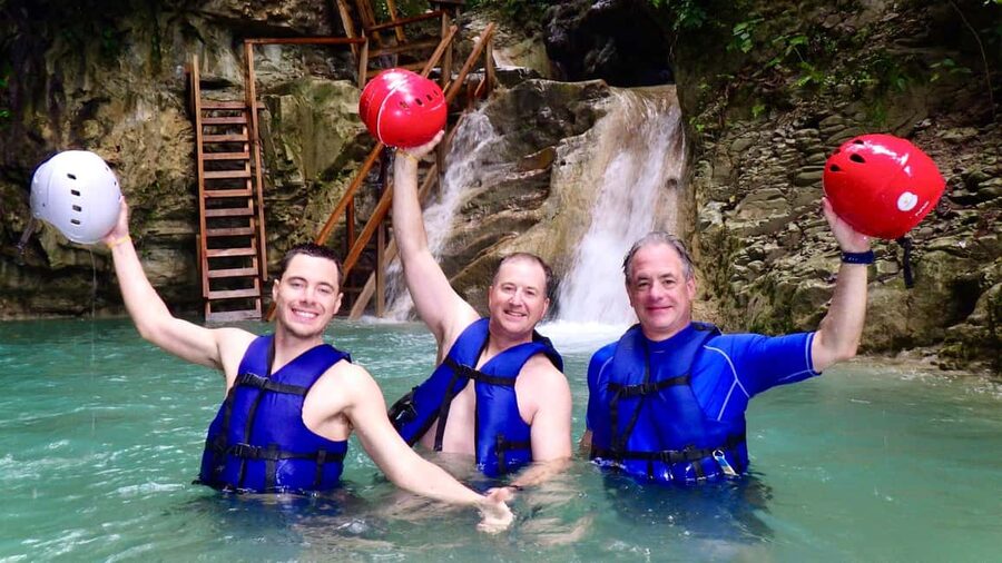 Exclusive Puerto Plata Waterfalls for groups up to 6 People - The start at Damajagua: tickets, life jackets, and a safety briefing