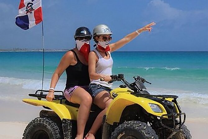 Extreme Adventure on ATV Quad Bikes from Punta Cana - Macao Beach coastline stop: photos, sand time, and cooling down