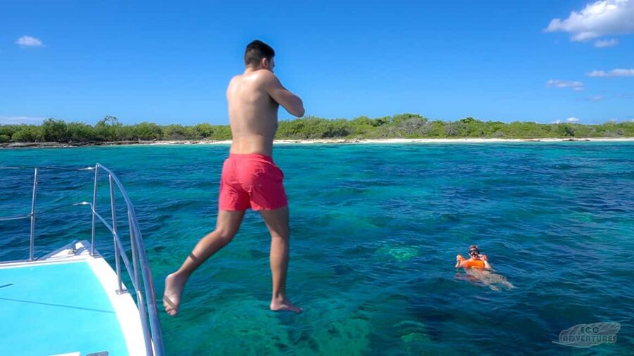 From Punta Cana: Catalina Snorkeling & Altos de Chavon Tour - La Pared snorkeling in a National Park protected marine area