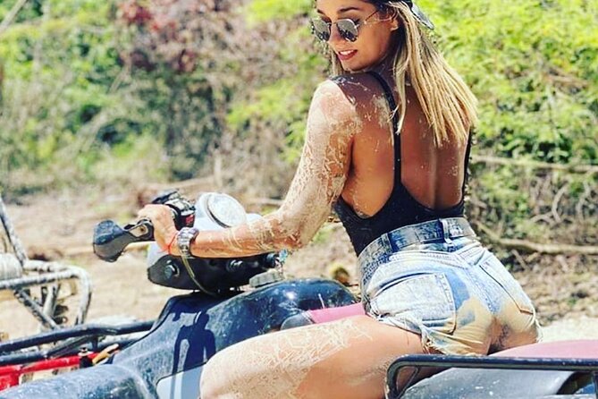 Guided Tour in Four Wheels (ATV) by Macao Beach, Taíno Cave and Typical House - Cueva Taína cave swim: freshwater, views, and a near-3-meter jump