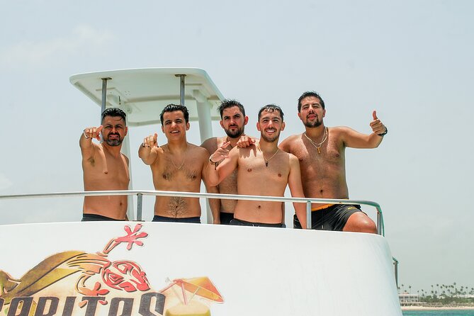HipHop Party Boat with Unlimited drinks in Punta Cana - Stop 1 at Bavaro Beach: snorkeling with coral and fish