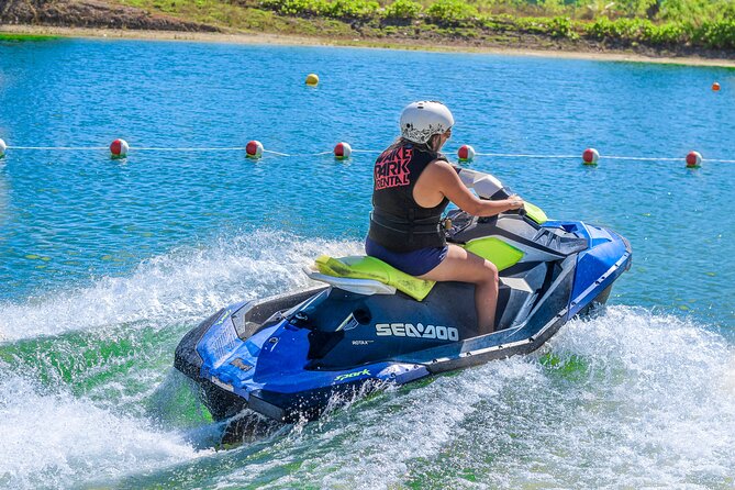 Jet Ski Punta Cana Water Park with Zipline & Inflatable Course - Zipline over the lake: 200 meters of simple wow