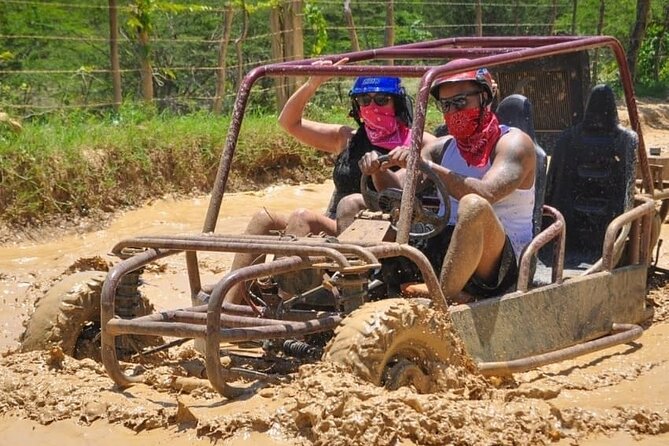 Macao Buggy Adventure & Cenote Splash – 4 Hours - Getting Muddy on the Dune Buggy or ATV Course