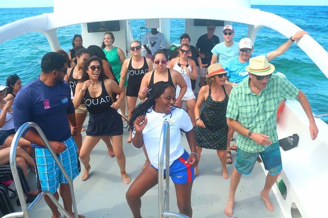 Morning Private Party Boat with Water Slide Open Bar and BBQ - BBQ on Board With Chicken Skewers, Fresh Fruit, and Sandwiches