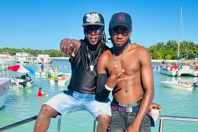 Party Boat Punta Cana Public or Private and Open Bar - Natural pool swimming: where the party shifts from boat to water