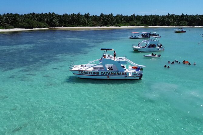 Private, All Inclusive, Double-Decker Catamaran in Punta Cana - The reef snorkeling stop: equipment included, choice to stay onboard