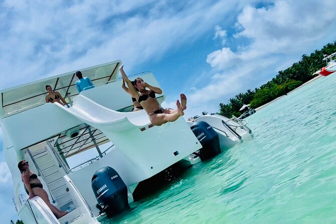 Private Catamaran Cruise with Slide & unlimited drinks - Playa Los Corales snorkeling, where clear water meets easy structure