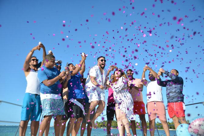 Private Catamaran with Sound system, Slide, Open bar & Snorkeling - Sound system, slide, and open bar: the party features that work