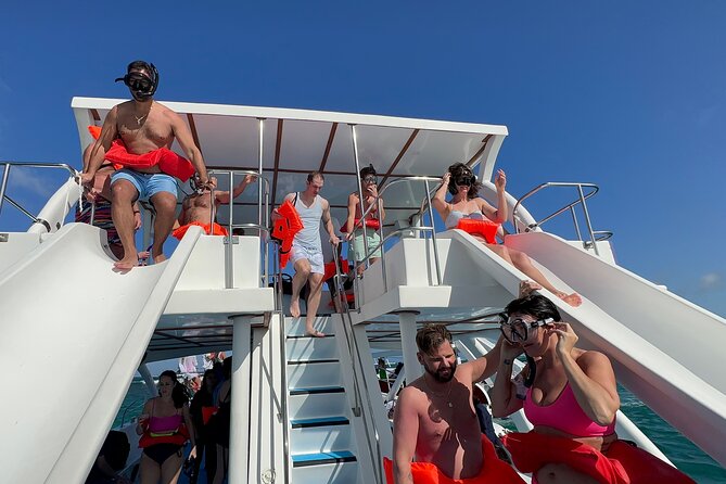 Private Luxury Double Slide Party Boat - Cruising Bavaro Beach for reef time, cocktails, and dolphins