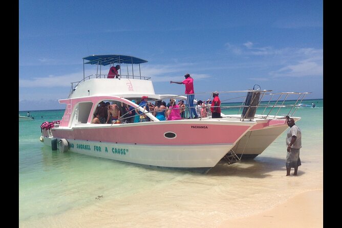 Private Party Boat with Slide and chicken skewers at Punta Cana - Price and Value for a Private Group Boat Up to 10