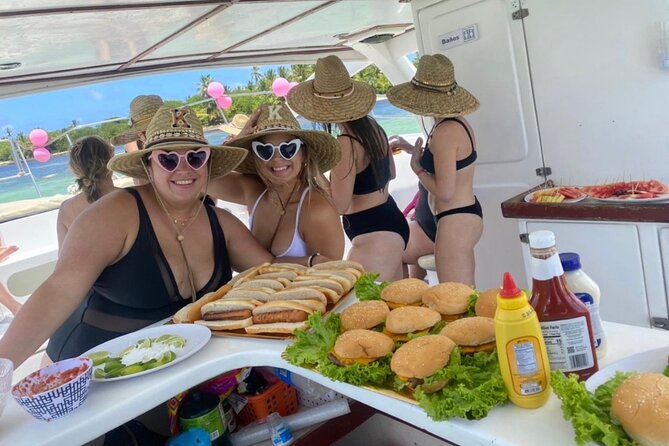 Private VIP Catamaran Party Boat Punta Cana Bavaro - Your 3-stop itinerary: coral reef to natural pool