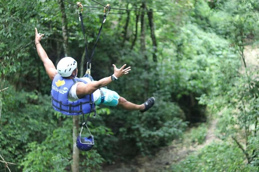 Puerto Plata/Amber Cove: Zipline and Waterfalls with Lunch - Five ziplines over jungle and waterfalls: what it feels like