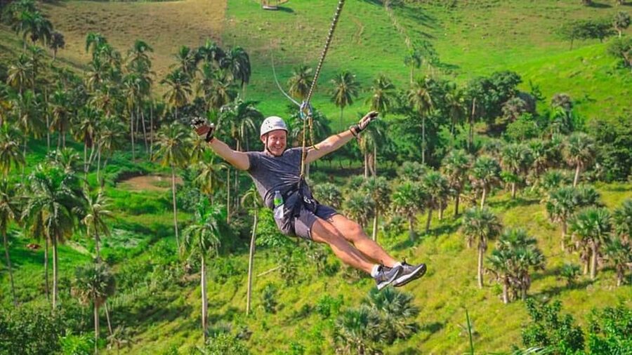 Punta cana 6-in-1: Buggies/Ziplines/Horses/Culture - Zipline above the treetops, fast in the air, controlled on the ground