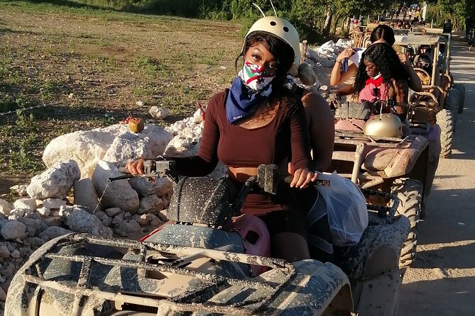 Punta Cana Adventure: Offroad 4x4 ATV - Cave and Macao Beach Dip - Taino Cave visit and the 15-minute swim reality check