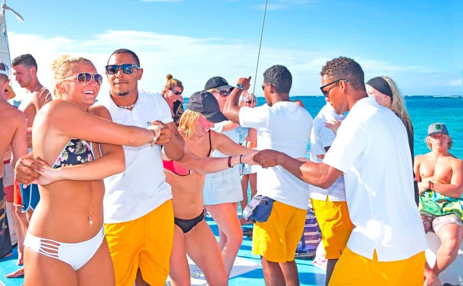 Punta Cana Happy Hour Sailing Cruise - Lagoon Sailing Toast and Trampoline Sunset Views