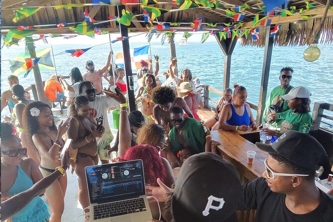 Punta Cana Noahs Ark Party Boat with Open Bar DJ - Dolphin-viewing pass and the quick shoreline moment