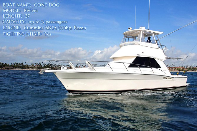 Punta Cana Offshore Deep Sea Fishing Charter - A 37-foot Riviera boat that balances comfort and big-game fishing