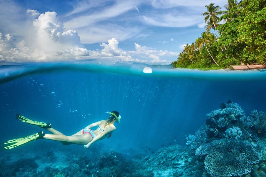 Punta Cana Private Catamaran (Small Group) - The natural pool stop: floating, drinks, and games in a protected swim