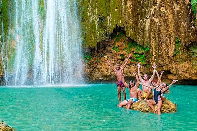 Samaná El Limón Waterfall and Isla Cayo Levantado from Punta Cana - Safari truck ride up toward the 2,100-foot viewpoint