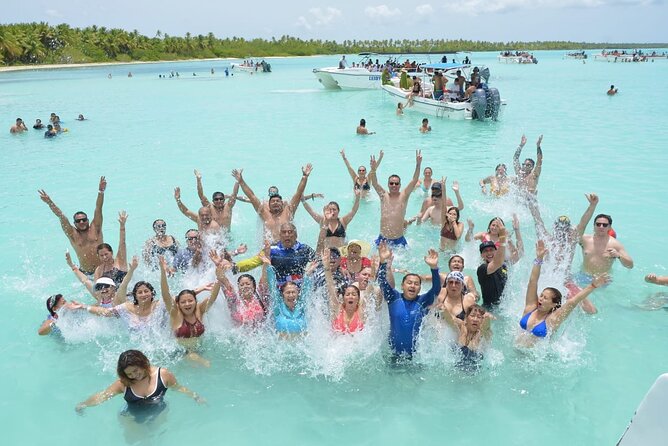 Saona Catamaran Cruise with Lunch and Natural Swimming Pool - Saona Island lunch buffet under palms, and how to get the most out of the food stop
