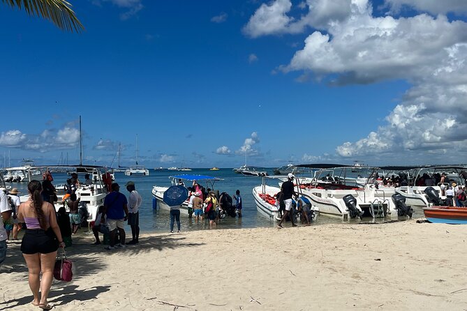 Saona Island Day Tour - Saona Island beach time, loungers, BBQ, and romance vibes