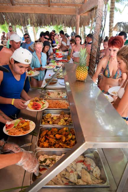 Saona Island Premium- Exclusive Beach And Mano Juan FullDay - Lunch at the grilled buffet: what you’ll actually like