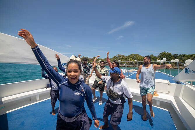 Sosua Party Boat -Snorkeling-Brunch-Drinks-Snacks-Transportation - Onboard Vibes: Music, Slides, and Group-Friendly Energy