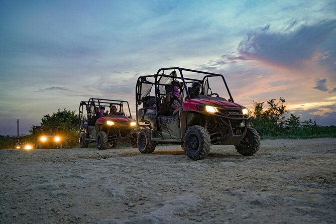 Sunset Buggies Adventure with Dinner from Punta Cana - The cenote swim with torchlight: what it feels like